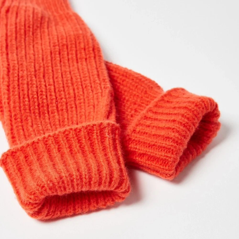 Red-Orange Fingerless Gloves